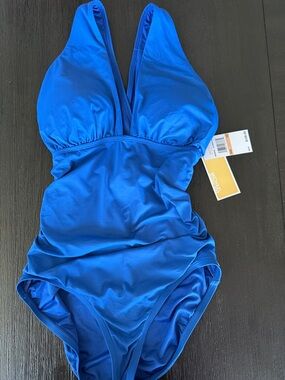 NWT new Michael Kors Royal Blue One-Piece Swimsuit size 12